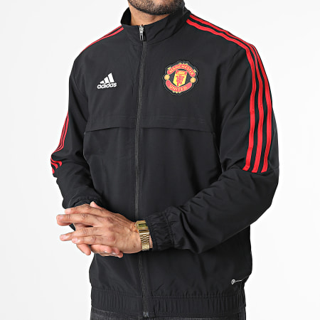 Adidas Sportswear - Veste Zippée A Bandes Manchester United FC H64037 Noir