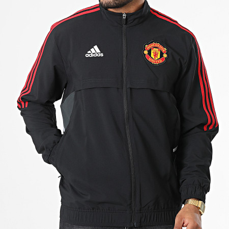Adidas Sportswear - Veste Zippée A Bandes Manchester United FC H64037 Noir