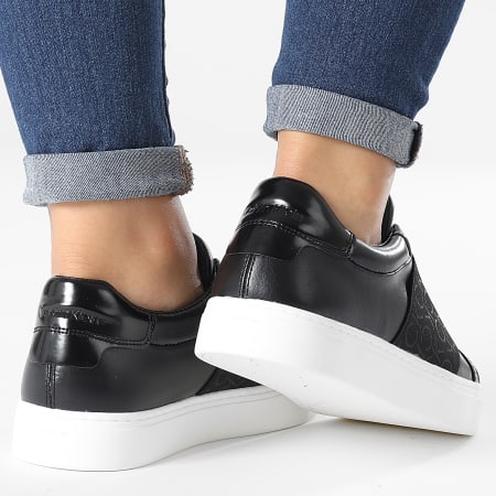 Calvin Klein - Zapatillas para mujer Cupsole Slip-On 1325 CK Negras