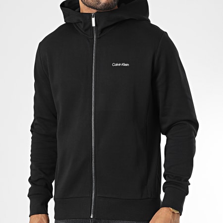 Calvin Klein - Repreve Micro Logo Chaqueta con capucha y cremallera 9697 Negro