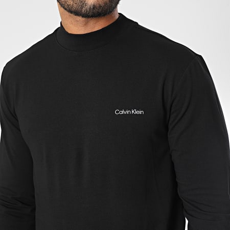 Calvin Klein - Micro Logo Maglietta a maniche lunghe 0179 Nero