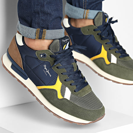 Pepe Jeans - Sneakers Britt Uomo Studio PMS30851 Verde Khaki