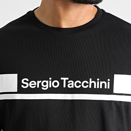 Sergio Tacchini - Maglietta Jared 39915 Nero Bianco