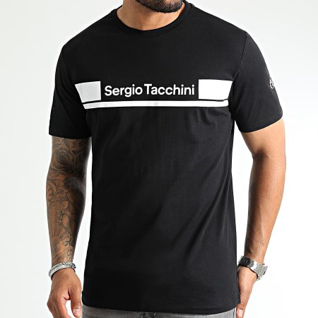 Sergio Tacchini - Camiseta Jared 39915 Negro Blanco