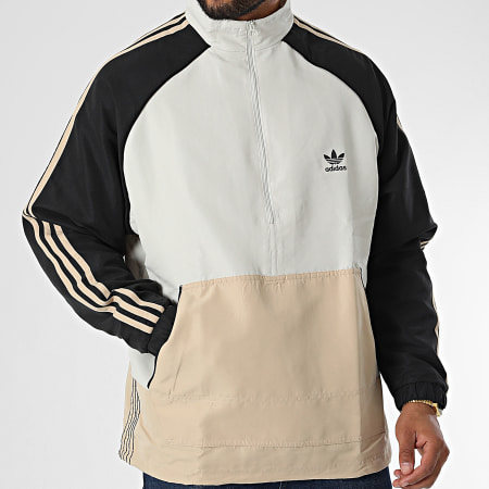 Adidas Originals - Veste Outdoor A Bandes Woven SST Anora HI2998 Beige Noir