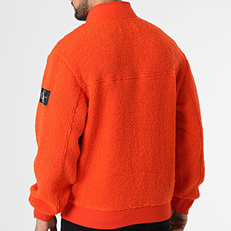 Calvin Klein - Sweat Col Zippé Fourrure 2196 Orange