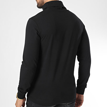 Calvin Klein - 1701 Maglietta nera a maniche lunghe con collo arrotolato