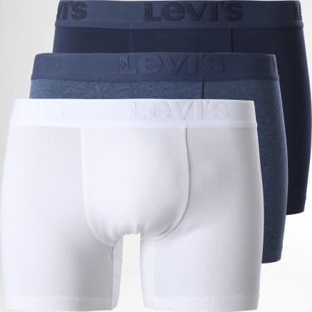 Levi's - Set di 3 boxer 905045001 Bianco Blu Navy