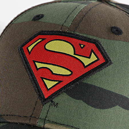 New Era - 9Forty Gorra Niño Personaje Superman Camuflaje Verde Caqui