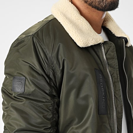 Redskins - Bomber Col Fourrure Hermitage Allport Vert Kaki - LaBoutiqueOfficielle.com