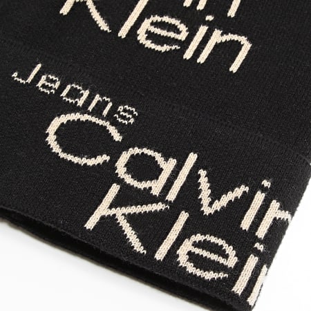 Calvin Klein - Coffret Echarpe Et Bonnet AOP 9917 Noir
