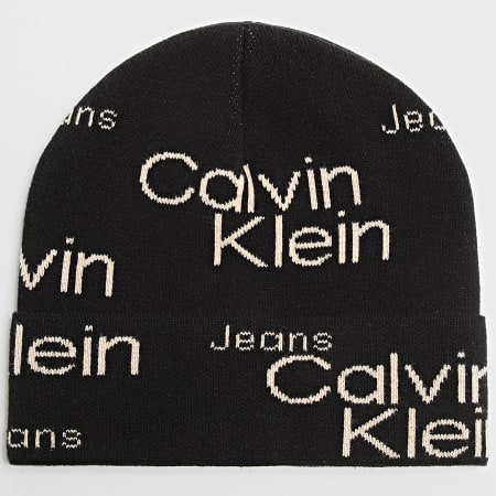 Calvin Klein - Coffret Echarpe Et Bonnet AOP 9917 Noir