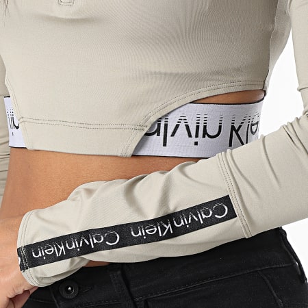 Calvin Klein - Top donna a maniche lunghe GWF2K200 Beige