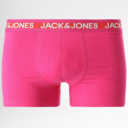 Jack And Jones - Set De 5 Boxers Color Neón Azul Rosa Naranja