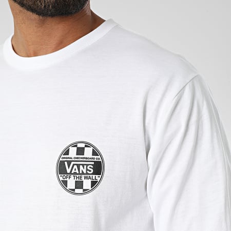 Vans - Maglietta Manica lunga Off The Wall Check Graphic A7S6Z Bianco