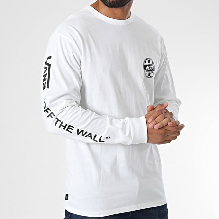 Vans - Camiseta Manga Larga Off The Wall Check Graphic A7S6Z Blanco