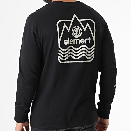 Element - Tee Shirt Manches Longues Peaks Noir