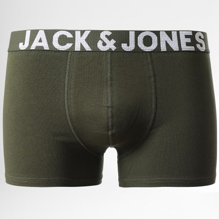Jack And Jones - Nero e bianco 7 confezioni di boxer verde kaki bordeaux blu navy