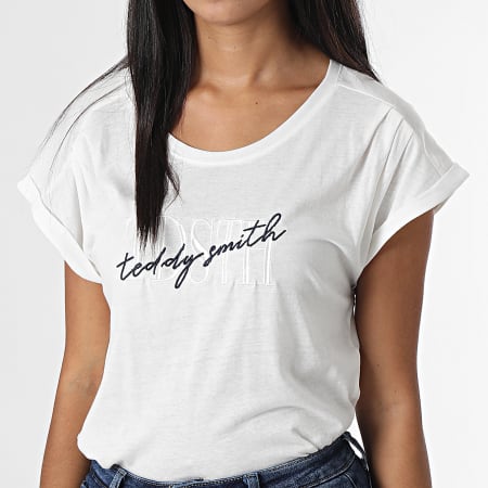 Teddy Smith Tee Shirt Femme Talipa Blanc LaBoutiqueOfficielle