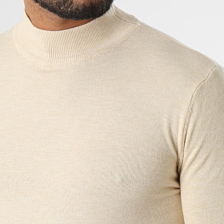 KZR - Pull Col Cheminée LD-690017 Beige