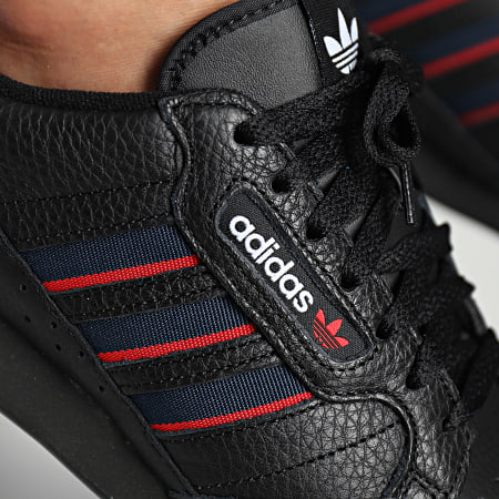 Adidas Originals - Continental 80 Stripes FX5091 Core Black Collegiate Navy Vive Red Sneakers