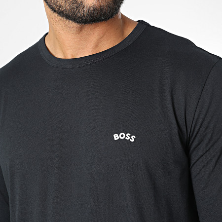 BOSS - Tee Shirts Manches Longues Togn Curved 50472551 Bleu Marine