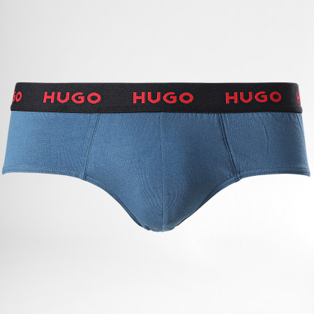 HUGO - Set De 3 Boxers 50469783 Gris Blanco Azul
