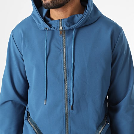 Ikao - LL602 Set giacca con zip e pantaloni cargo blu
