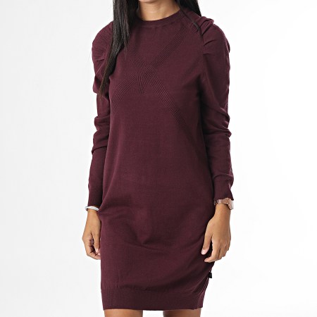Girls Outfit - Abito donna in maglia JW22-306 Bordeaux