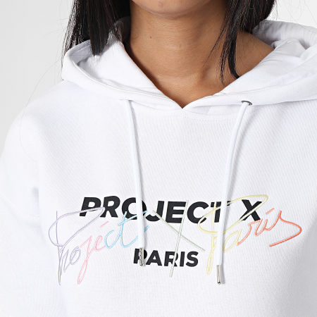 Project X Paris - Felpa con cappuccio da donna F222128 Bianco