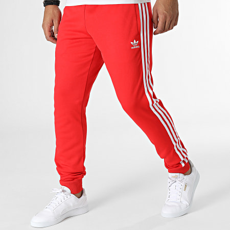 Adidas Originals - Pantalones de chándal con rayas HF2134 Rojo