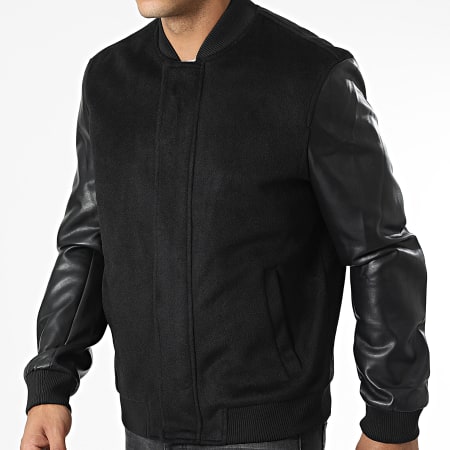 Frilivin - Chaqueta con cremallera HP06C73 Negro