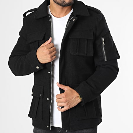 Frilivin - Chaqueta con cremallera HP0662 Negro