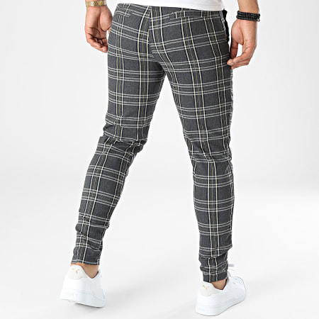 Frilivin - Pantaloni a quadri grigio antracite