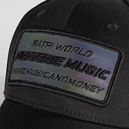 Piraterie Music - Cappello grande con logo nero riflettente