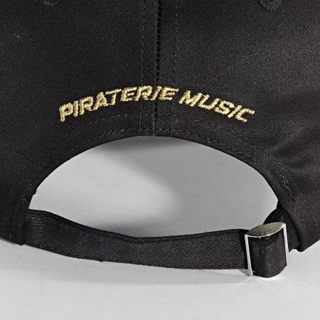 Piraterie Music - Casquette Skull Noir Doré