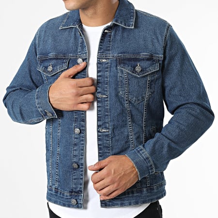 Only And Sons - Come Life Trucker, giacca jeans in denim blu