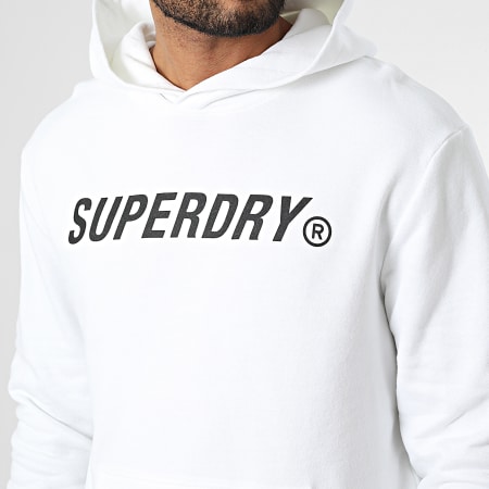 Superdry - Sweat Capuche Core Sport Blanc