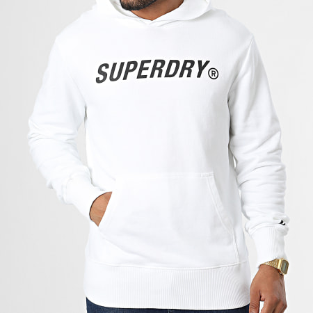 Superdry - Felpa con cappuccio Core Sport Bianco