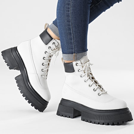 Timberland - Boots Femme Sky 6 Inch Lace Up A5RSV White Nubuck