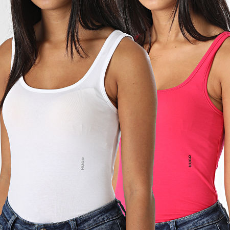 HUGO - Lote De 2 Camisetas De Tirantes De Mujer 50480139 Blanco Rosa Fushia
