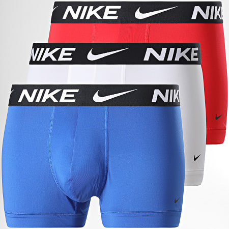 Nike - Dri-FIT Essential Micro KE1156 Azul Blanco Rojo Boxer Set 3