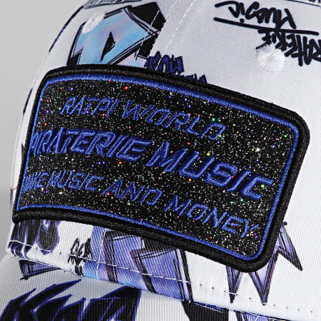 Piraterie Music - Cap Print Blanco Azul