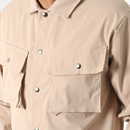 Zelys Paris - Conjunto de chaqueta y pantalón Lva Cargo Beige