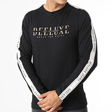 Deeluxe - Maglietta a maniche lunghe con strisce 02V178M Nero
