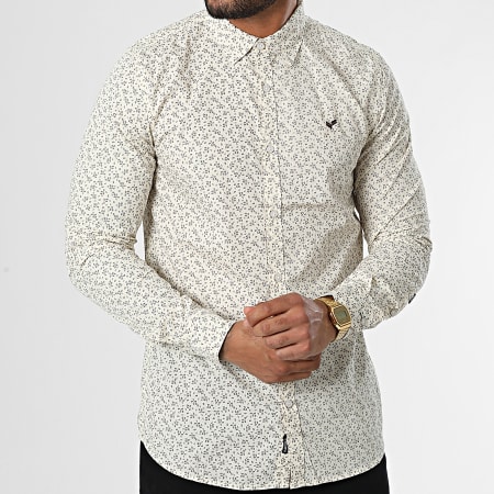 Kaporal - Chemise Manches Longues Floral Tell Beige