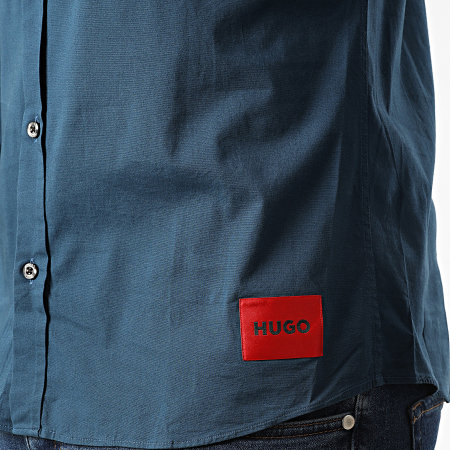 HUGO - Camicia a maniche lunghe 50475687 blu navy