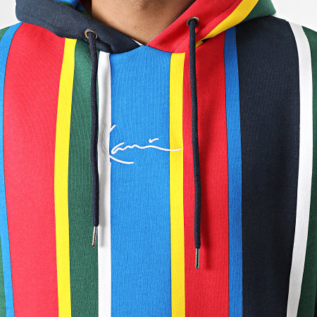 Karl Kani - Felpa con cappuccio a righe Small Signature Stripe 6028200 Multicolore