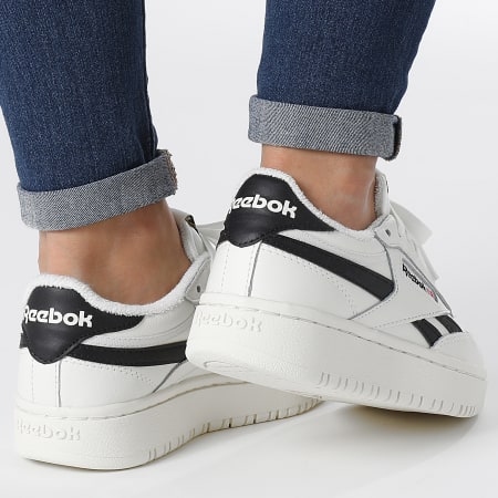 Reebok - Donna Club C Double H04190 Chalk Core Black Sneakers