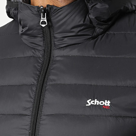 Schott NYC Silveradors - Piumino Extra Leggero Con Cappuccio In Piume, Giacca Unisex Per Uomo E Donna